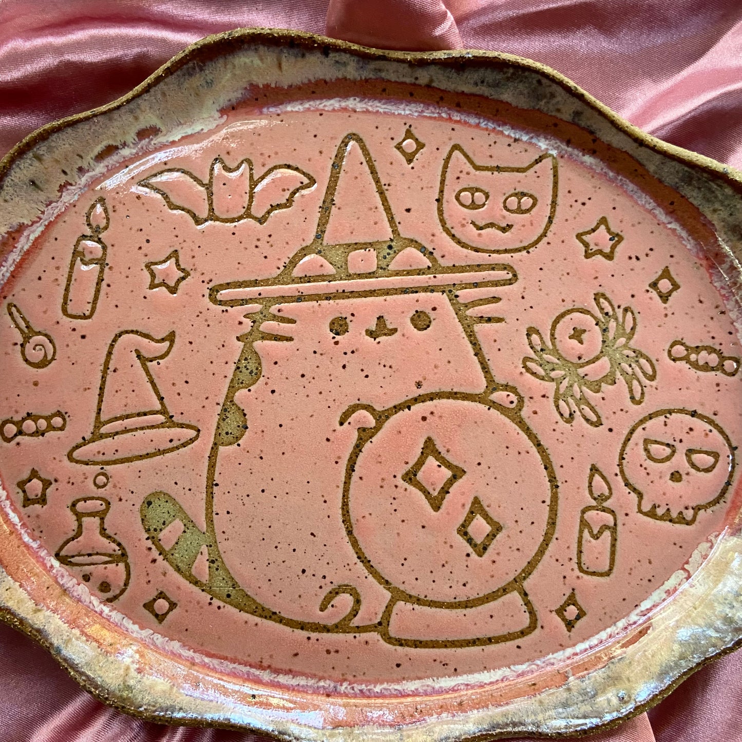 Medium Spooky Cat Trinket Dish