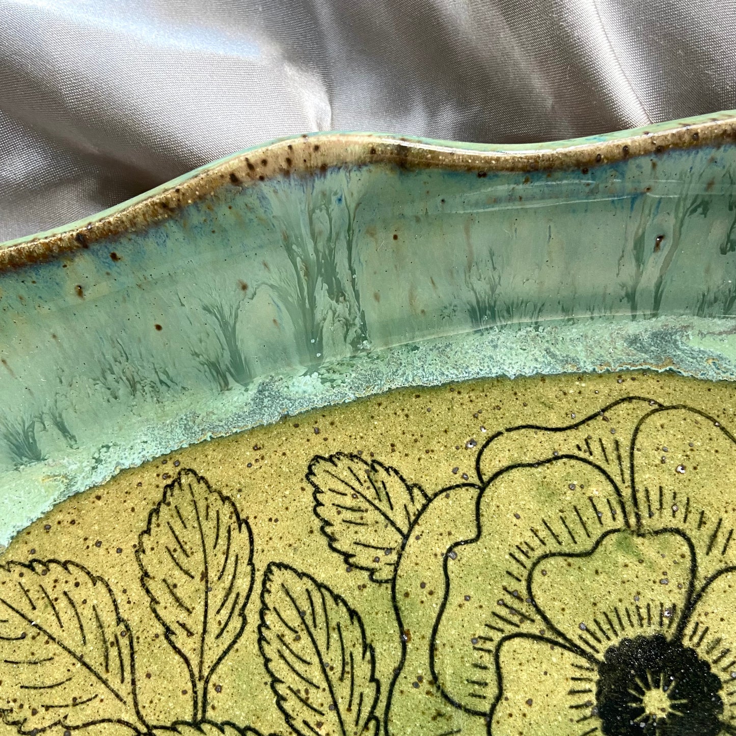 Large Flower Serving Dish