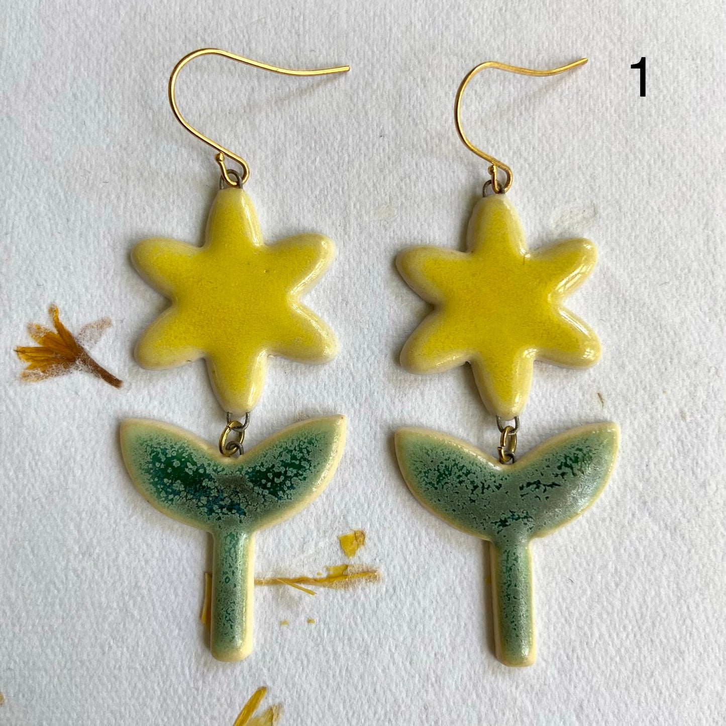 Tall Flower Earrings