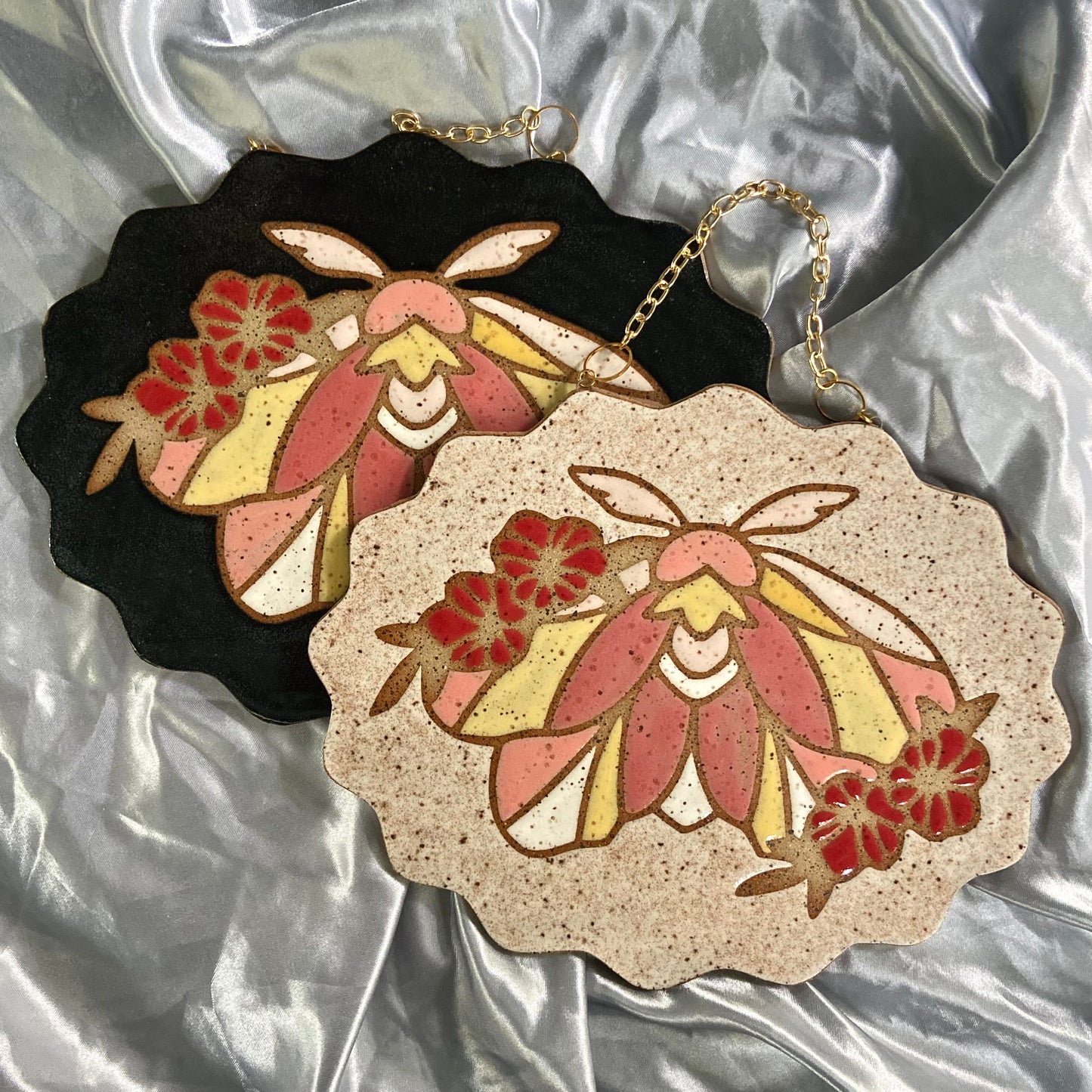 Rosy Maple Moth Wall Hangers
