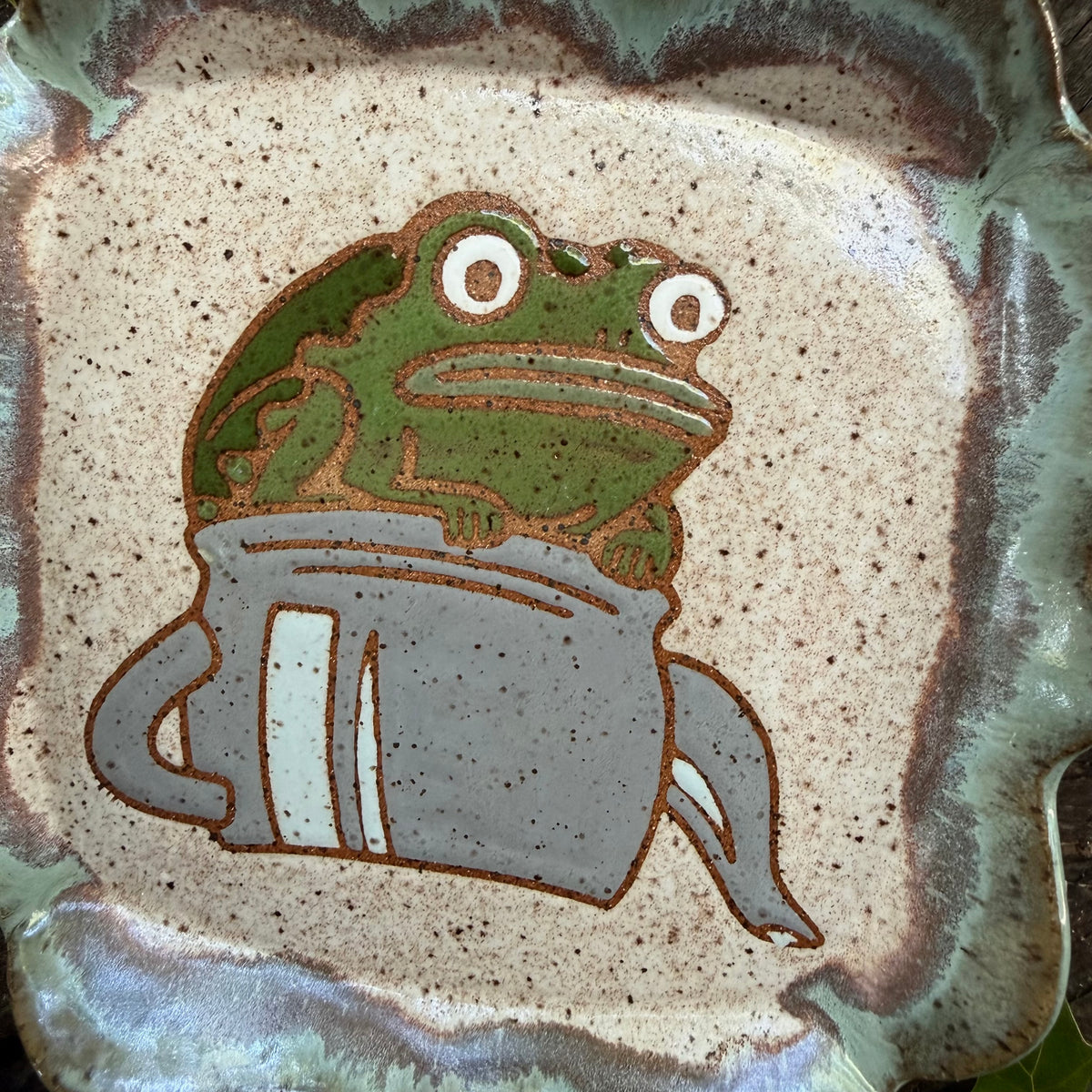 QBP x Bright Blue Tattoo Collab | Square Frog Trinket Dish