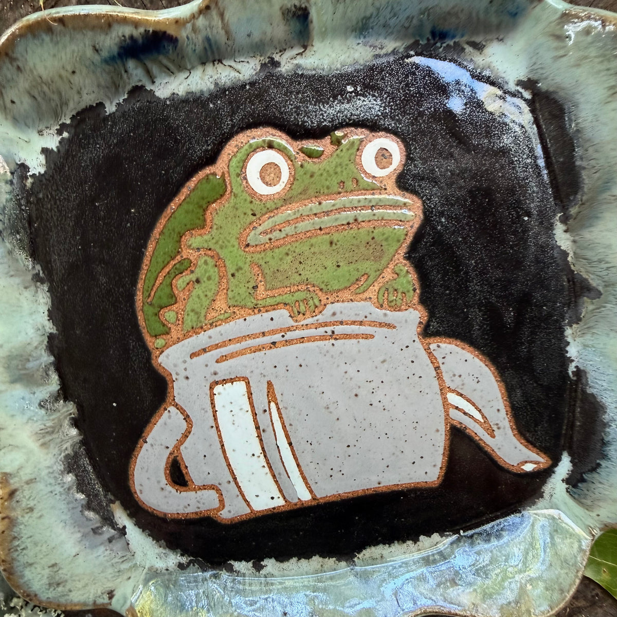 QBP x Bright Blue Tattoo Collab | Square Frog Trinket Dish