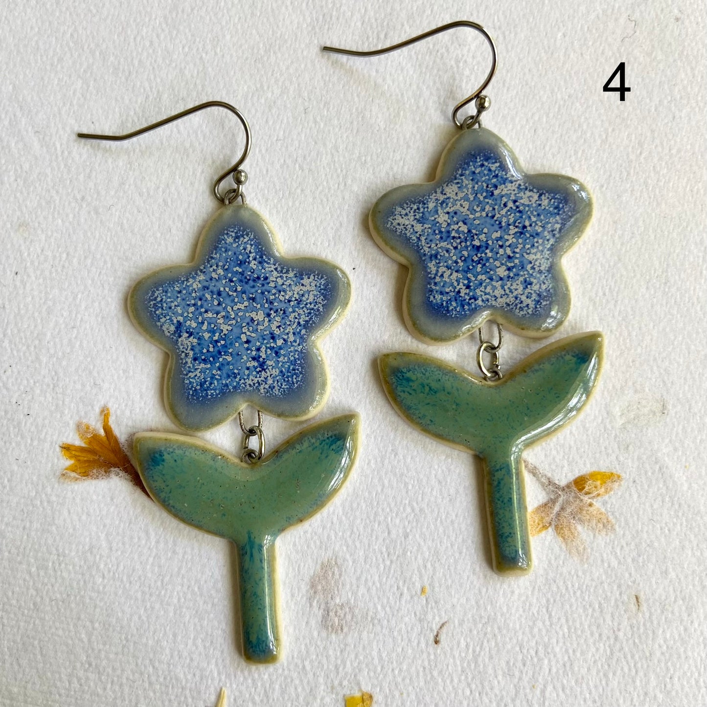 Tall Flower Earrings