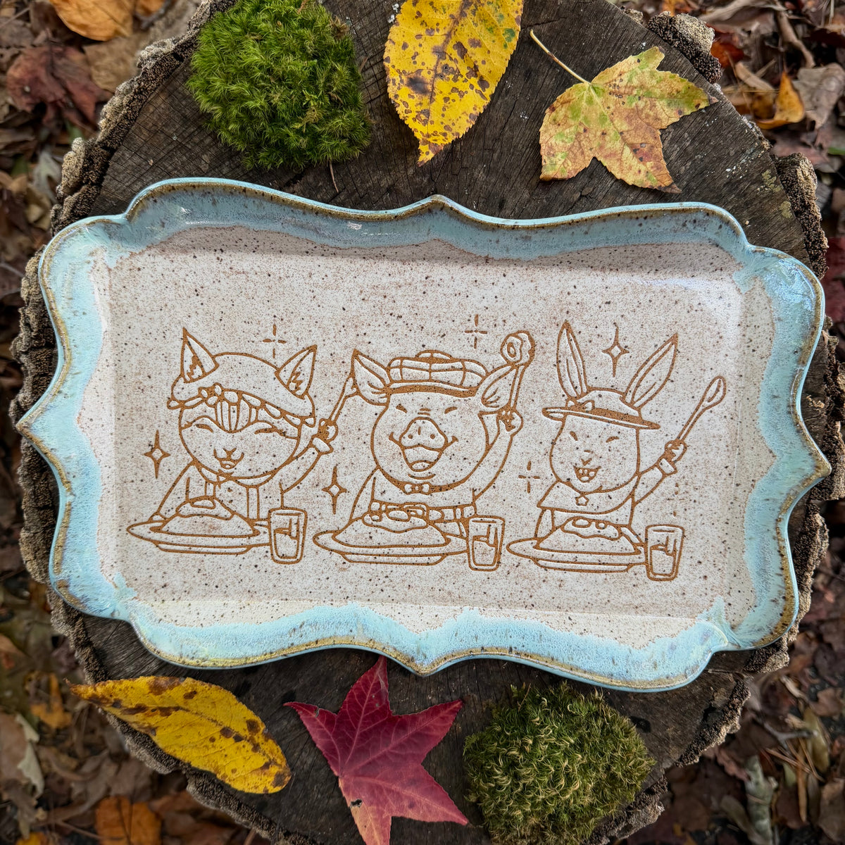 QBP x Bright Blue Tattoo Collab | Rectangular Schoolchildren Trinket Dish