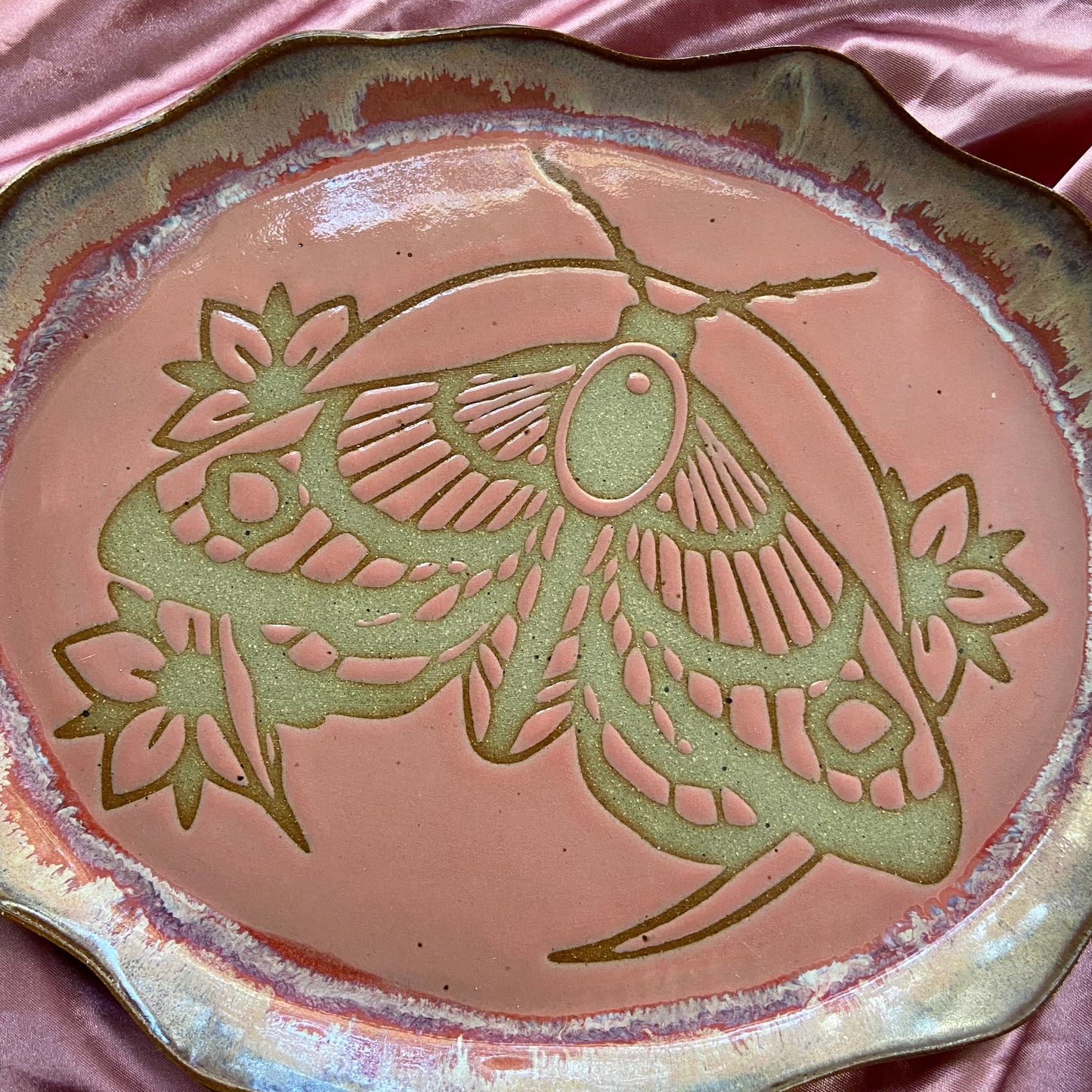 Large Moth Trinket Dish