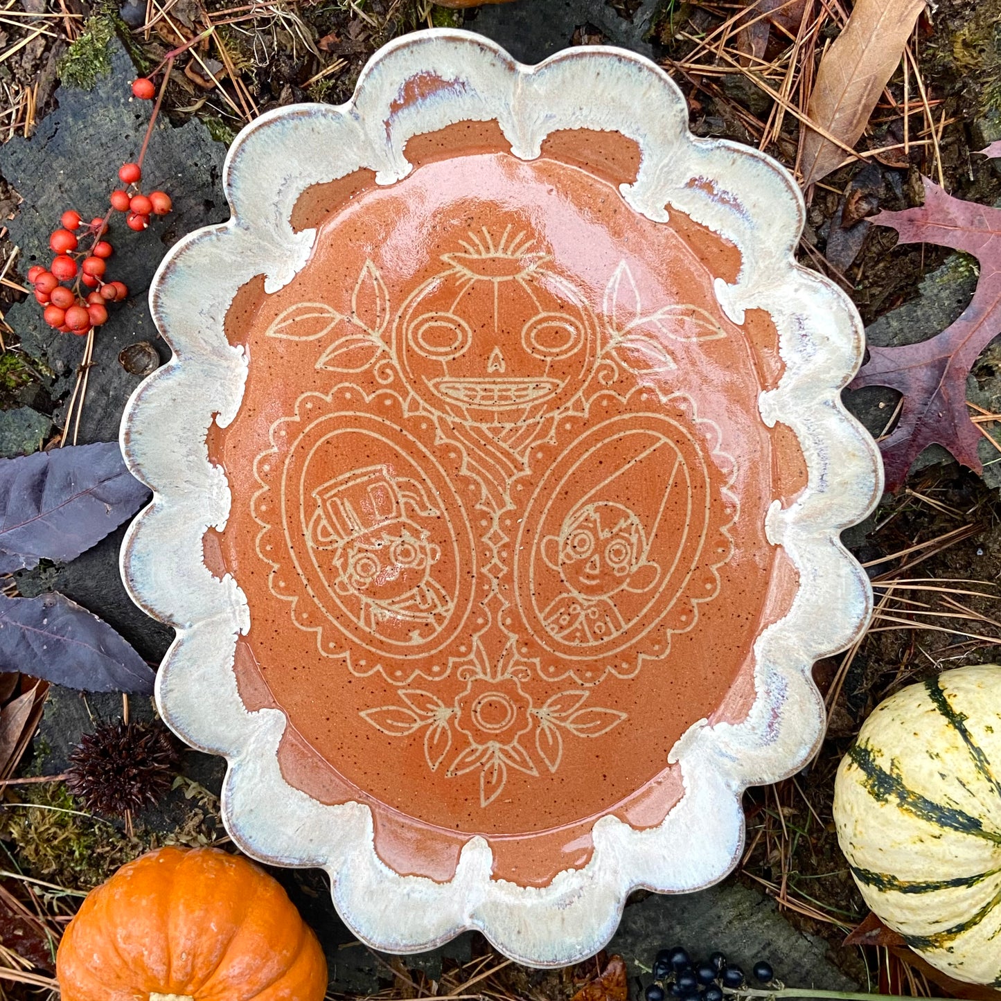 QBP x Bright Blue Tattoo Collab Serving Platter | discounted
