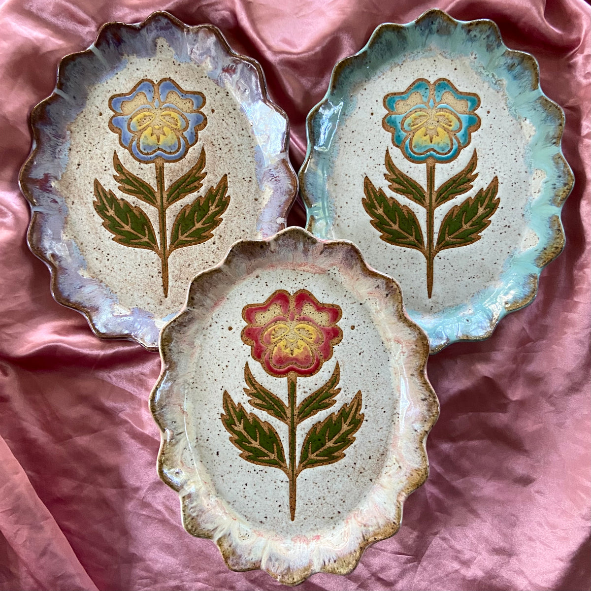 QBP x Hales Tattoos Collab | Large Pansy Trinket Dishes