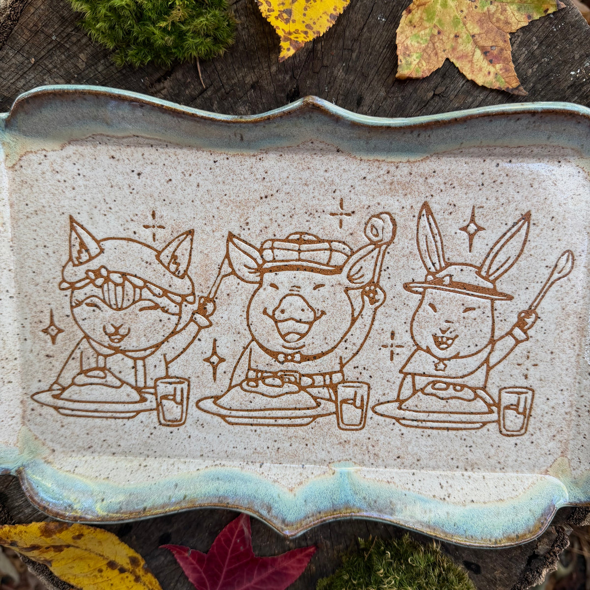 QBP x Bright Blue Tattoo Collab | Rectangular Schoolchildren Trinket Dish
