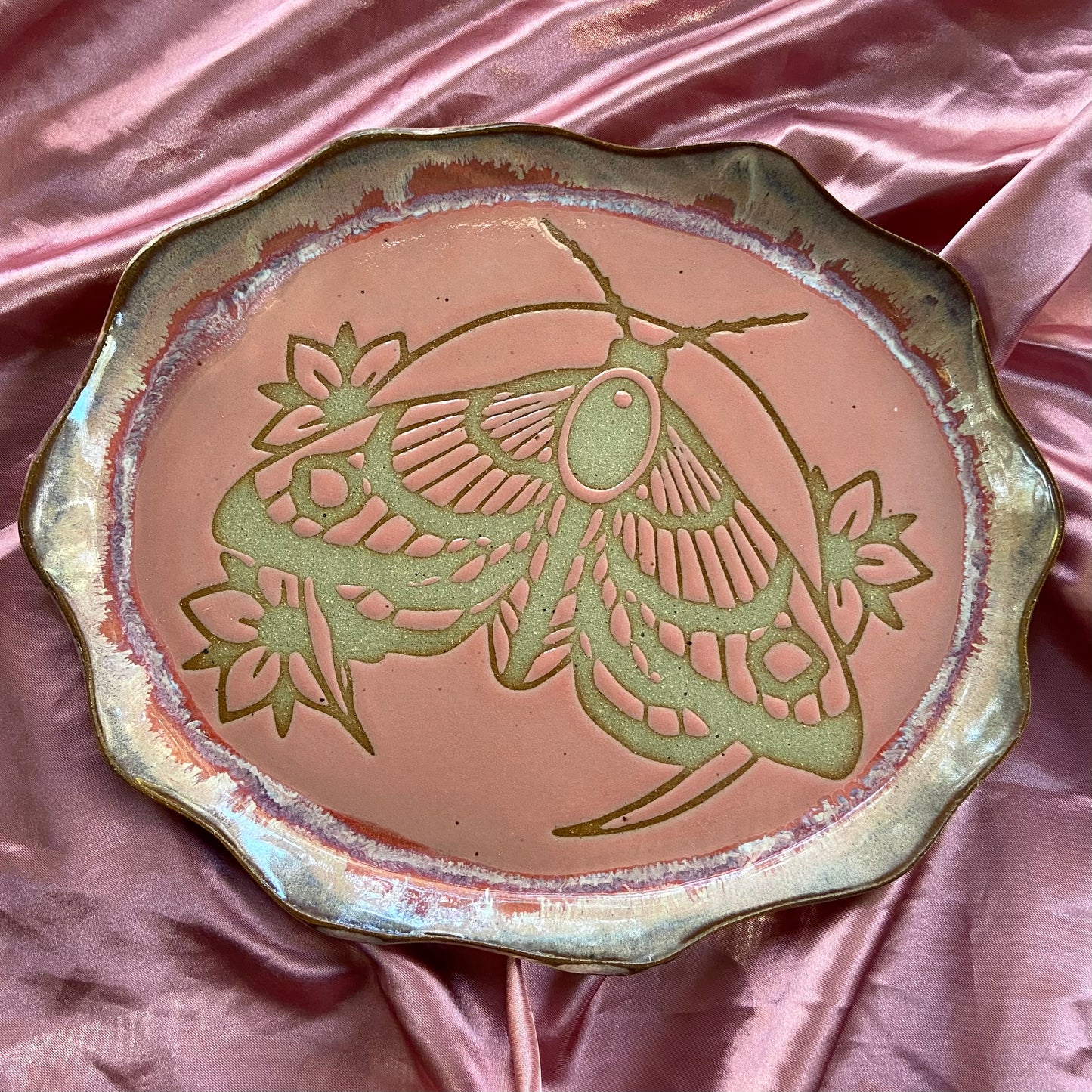 Large Moth Trinket Dish