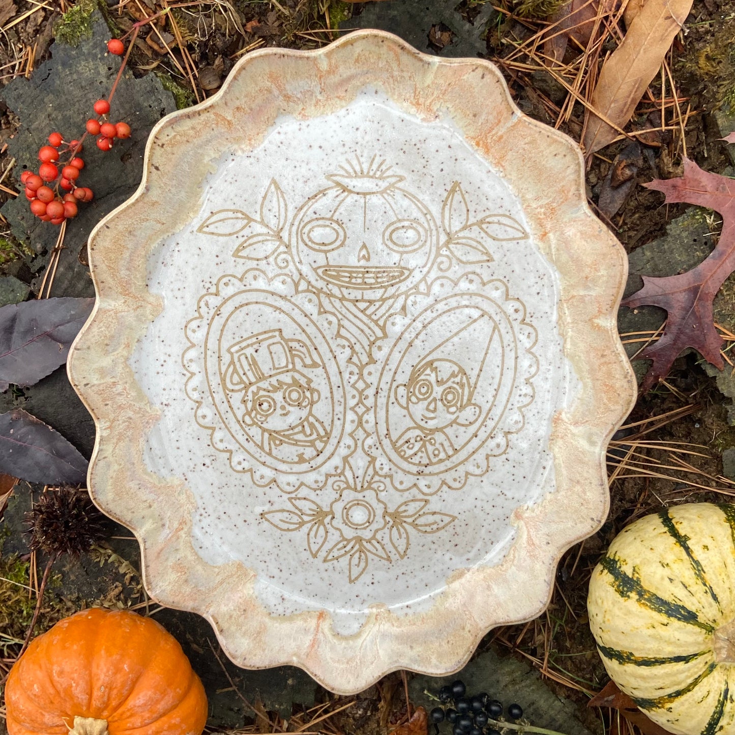 QBP x Bright Blue Tattoo Collab Serving Platter