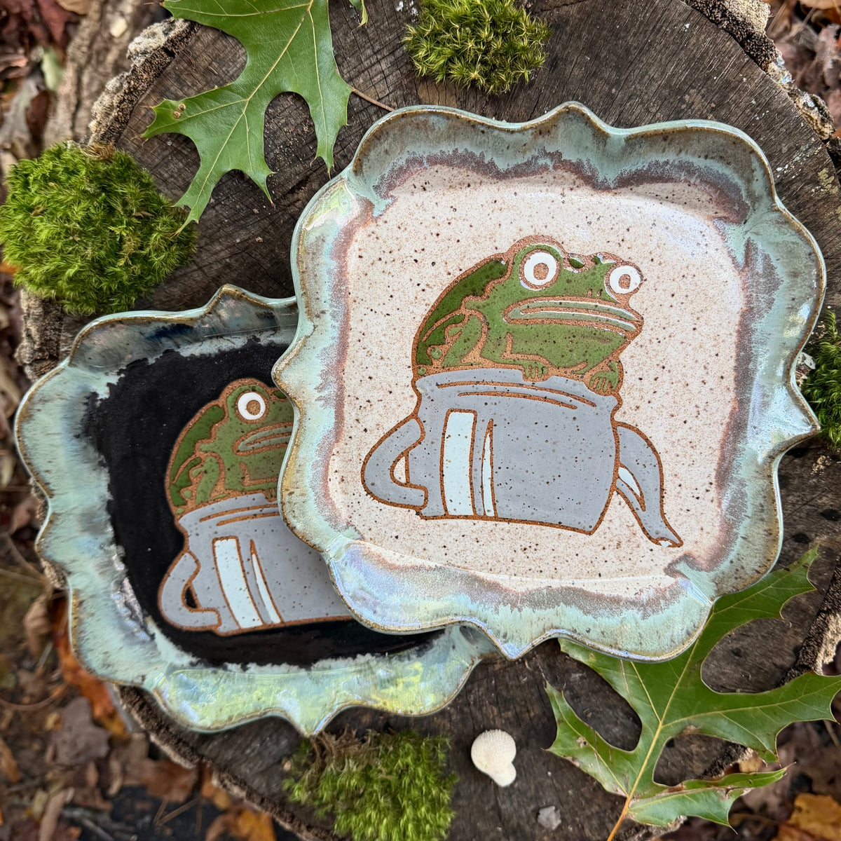 QBP x Bright Blue Tattoo Collab | Square Frog Trinket Dish