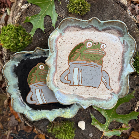 QBP x Bright Blue Tattoo Collab | Square Frog Trinket Dish