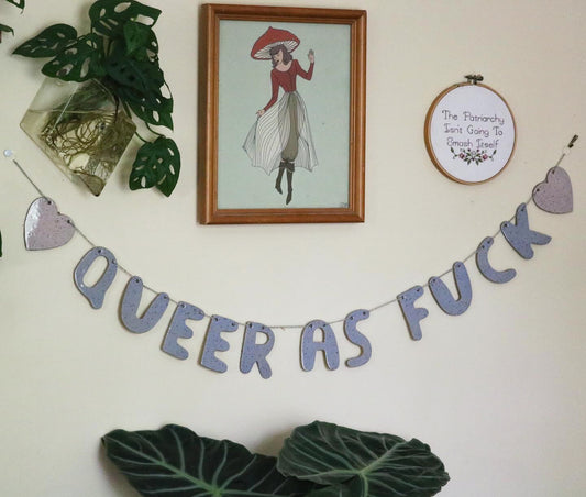 Queer As Fuck Letter Garland