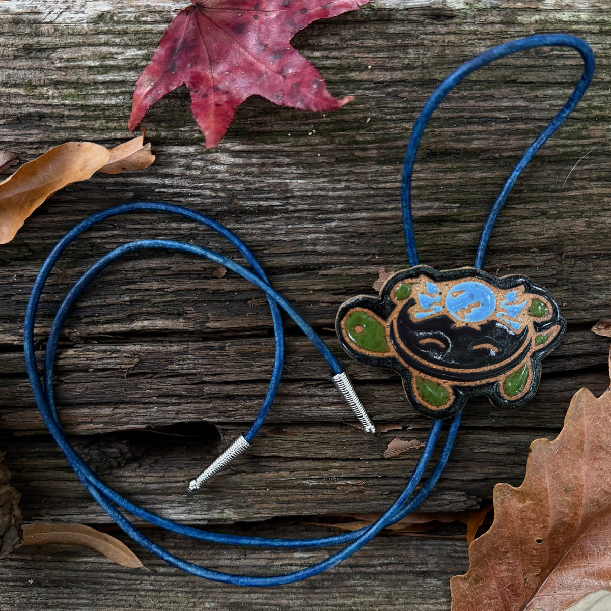 QBP x Bright Blue Tattoo Collab | Burgled Turts Bolo Tie