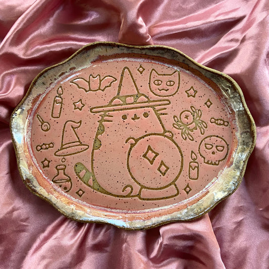 Medium Spooky Cat Trinket Dish