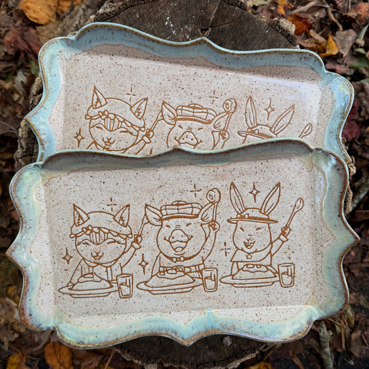 QBP x Bright Blue Tattoo Collab | Rectangular Schoolchildren Trinket Dish