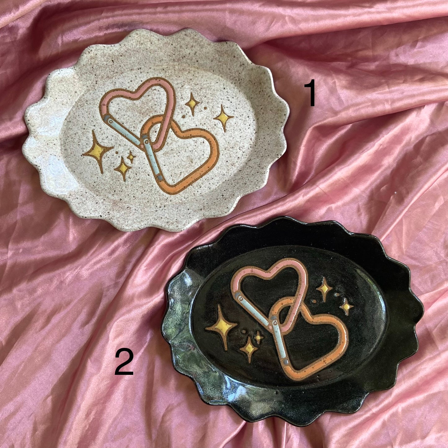 QBP x Hales Tattoos Collab | Heart Carabiners Trinket Dishes