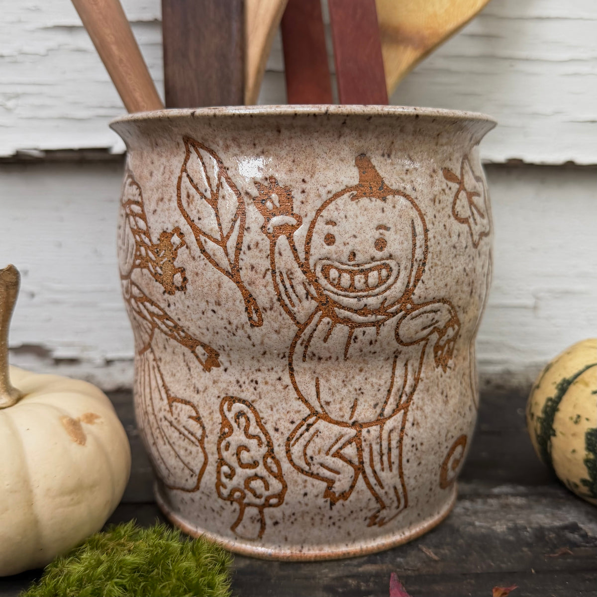 QBP x Bright Blue Tattoo Collab | Enoch Utensil Crock