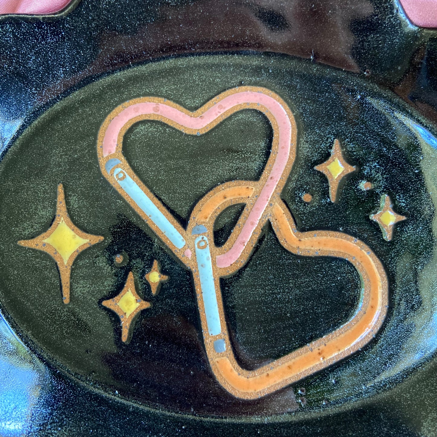 QBP x Hales Tattoos Collab | Heart Carabiners Trinket Dishes