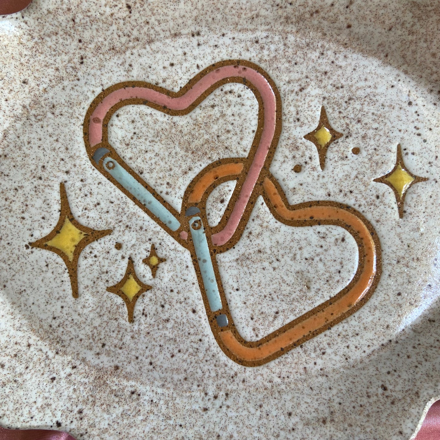 QBP x Hales Tattoos Collab | Heart Carabiners Trinket Dishes