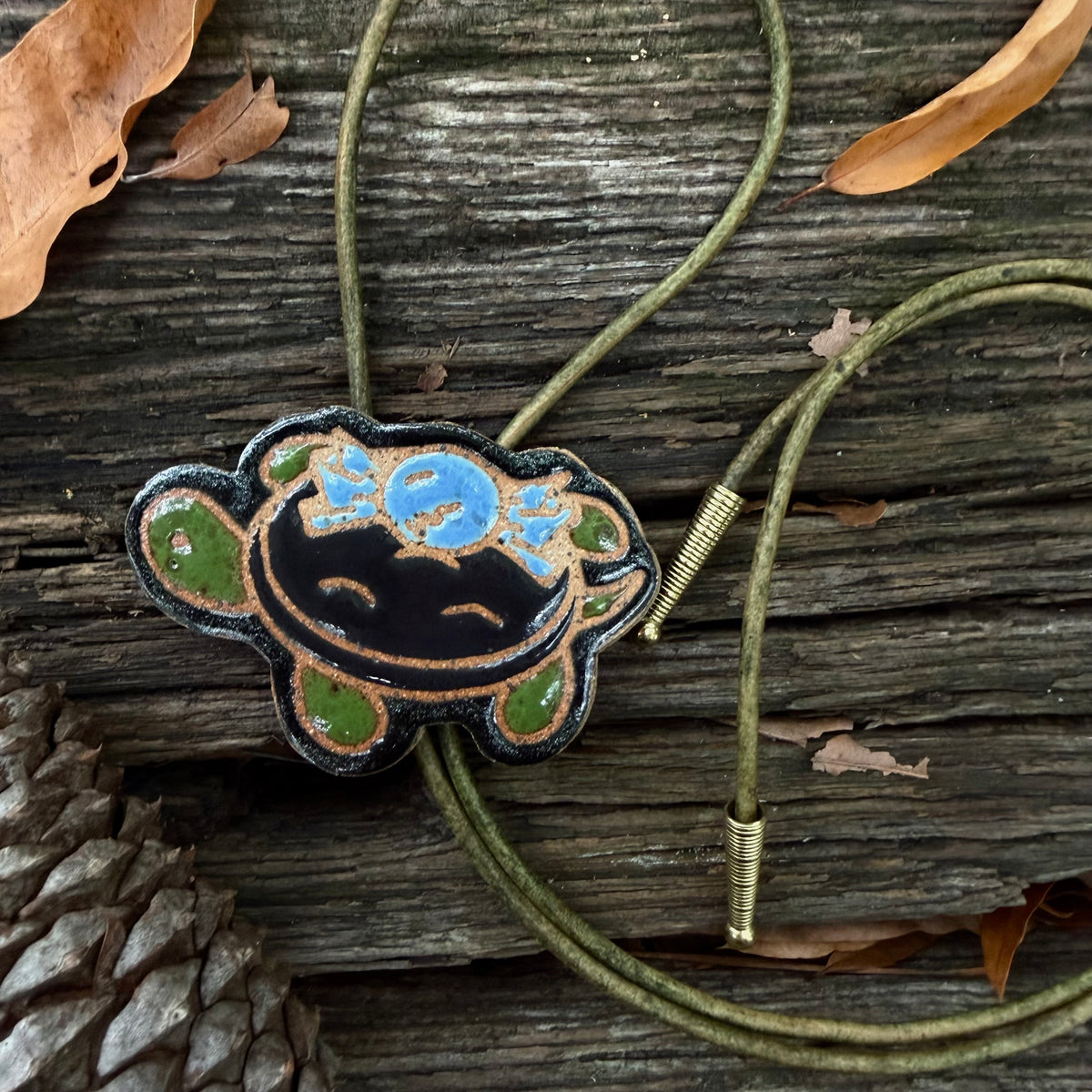 QBP x Bright Blue Tattoo Collab | Burgled Turts Bolo Tie