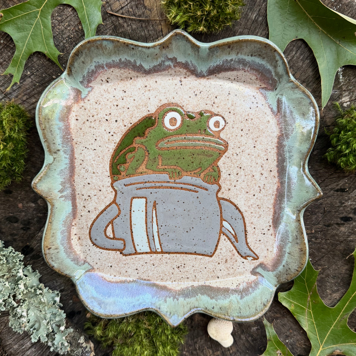 QBP x Bright Blue Tattoo Collab | Square Frog Trinket Dish