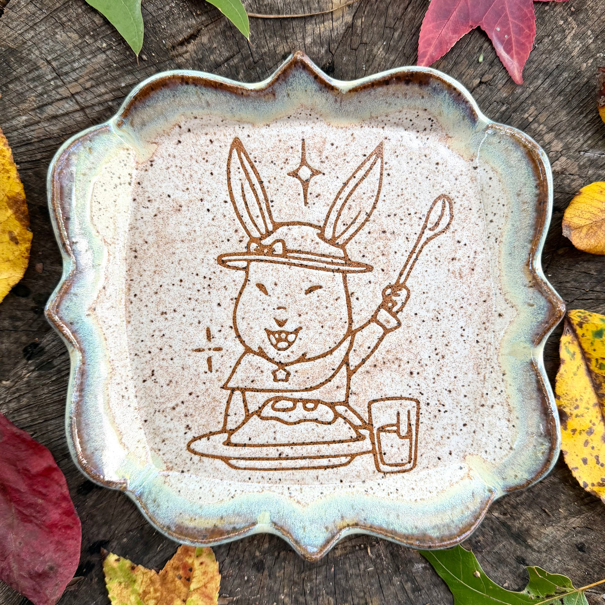 QBP x Bright Blue Tattoo Collab | Square Schoolchildren Trinket Dish