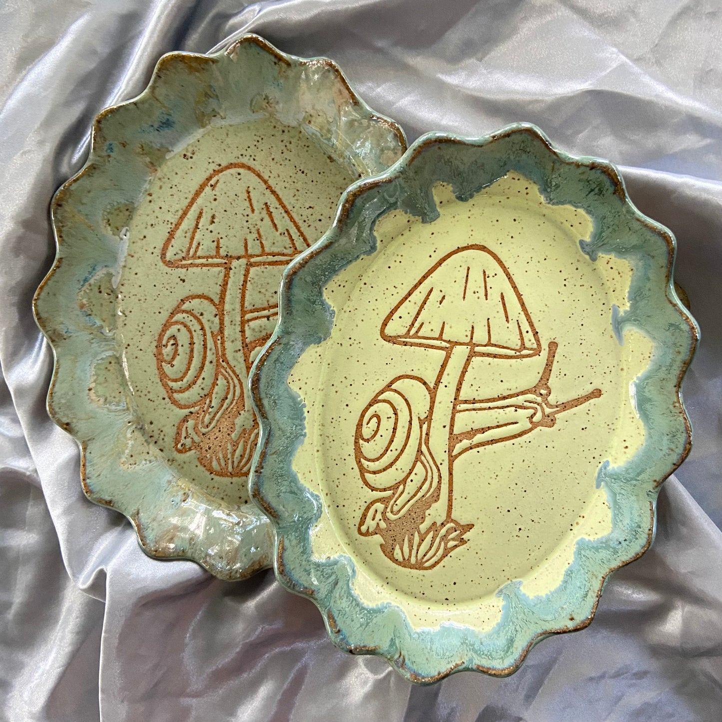 Small Mushroom Snail Trinket Dishes