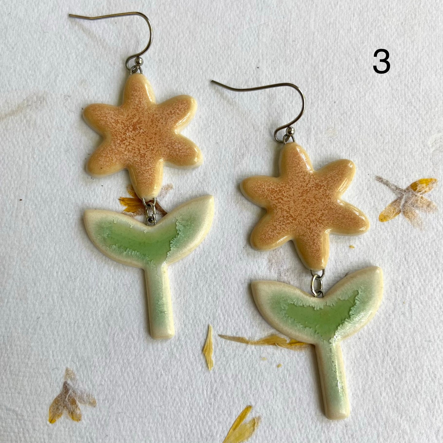 Tall Flower Earrings