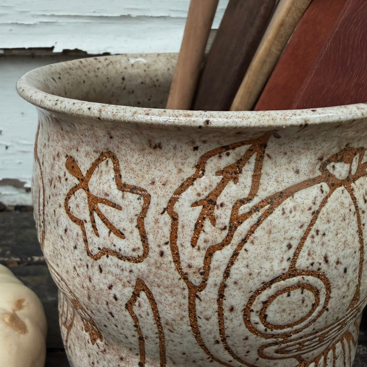 QBP x Bright Blue Tattoo Collab | Enoch Utensil Crock