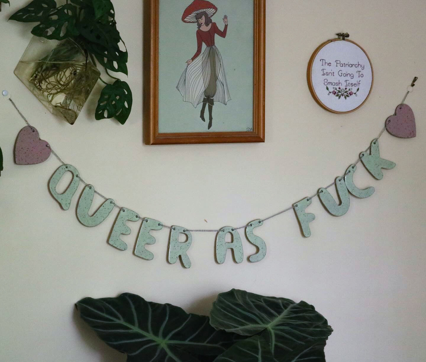 Queer As Fuck Letter Garland