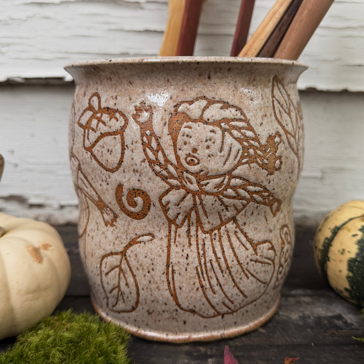 QBP x Bright Blue Tattoo Collab | Enoch Utensil Crock