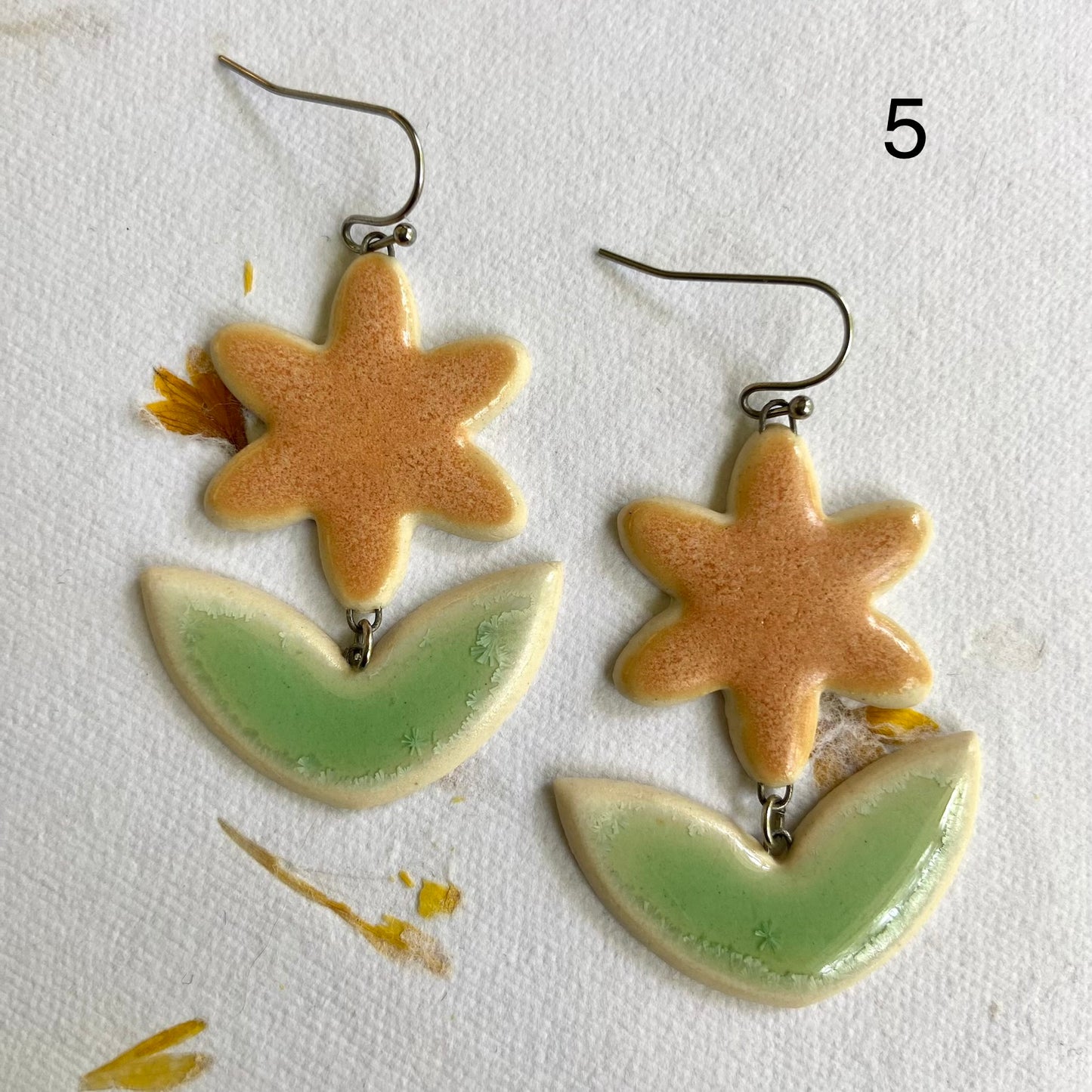 Short Flower Earrings