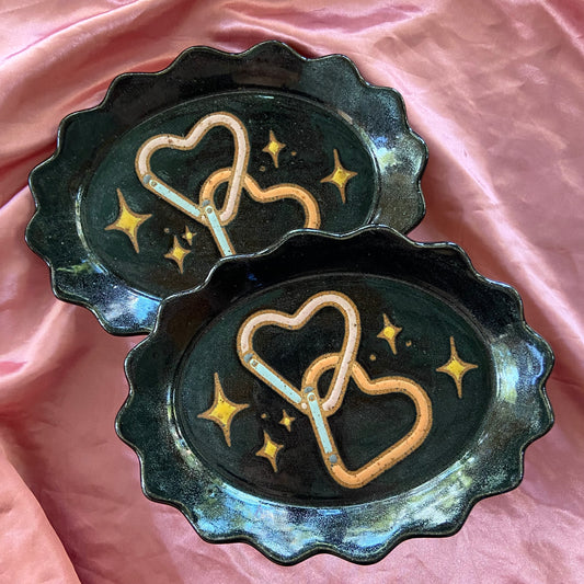 QBP x Hales Tattoos Collab | Small Heart Carabiners Trinket Dishes