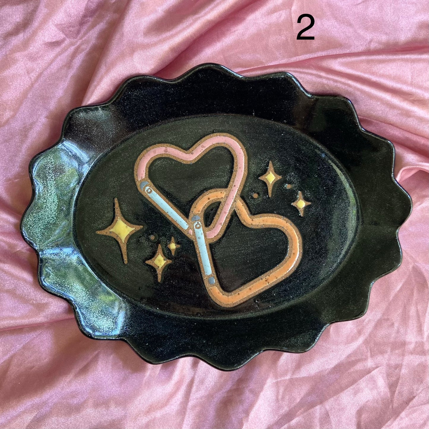 QBP x Hales Tattoos Collab | Heart Carabiners Trinket Dishes