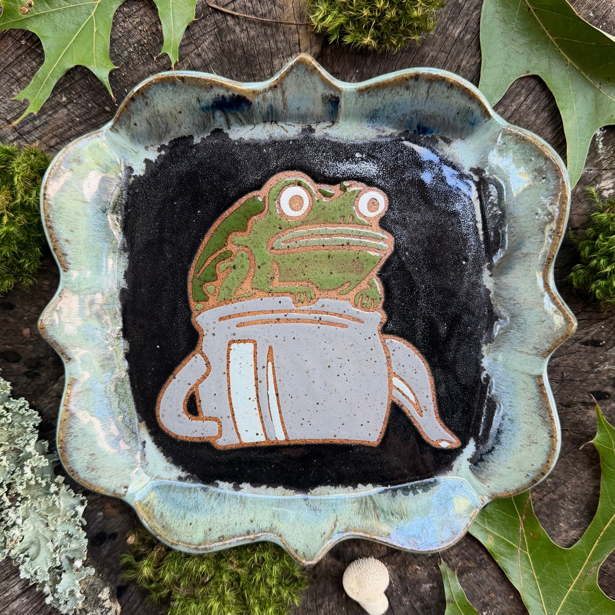 QBP x Bright Blue Tattoo Collab | Square Frog Trinket Dish