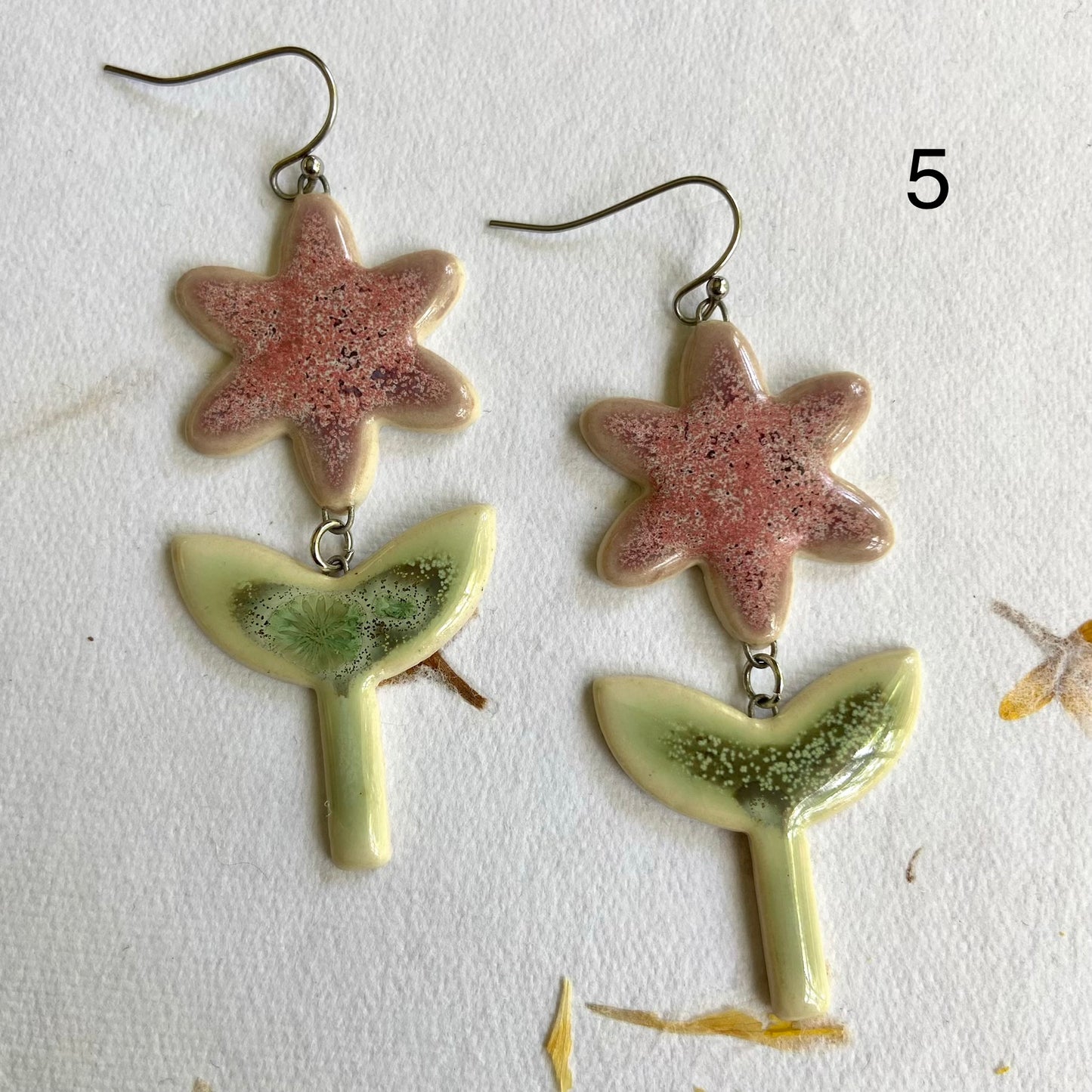 Tall Flower Earrings