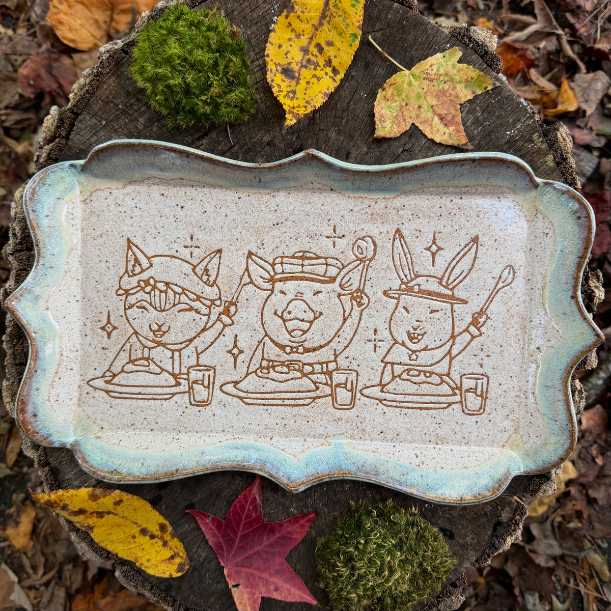 QBP x Bright Blue Tattoo Collab | Rectangular Schoolchildren Trinket Dish