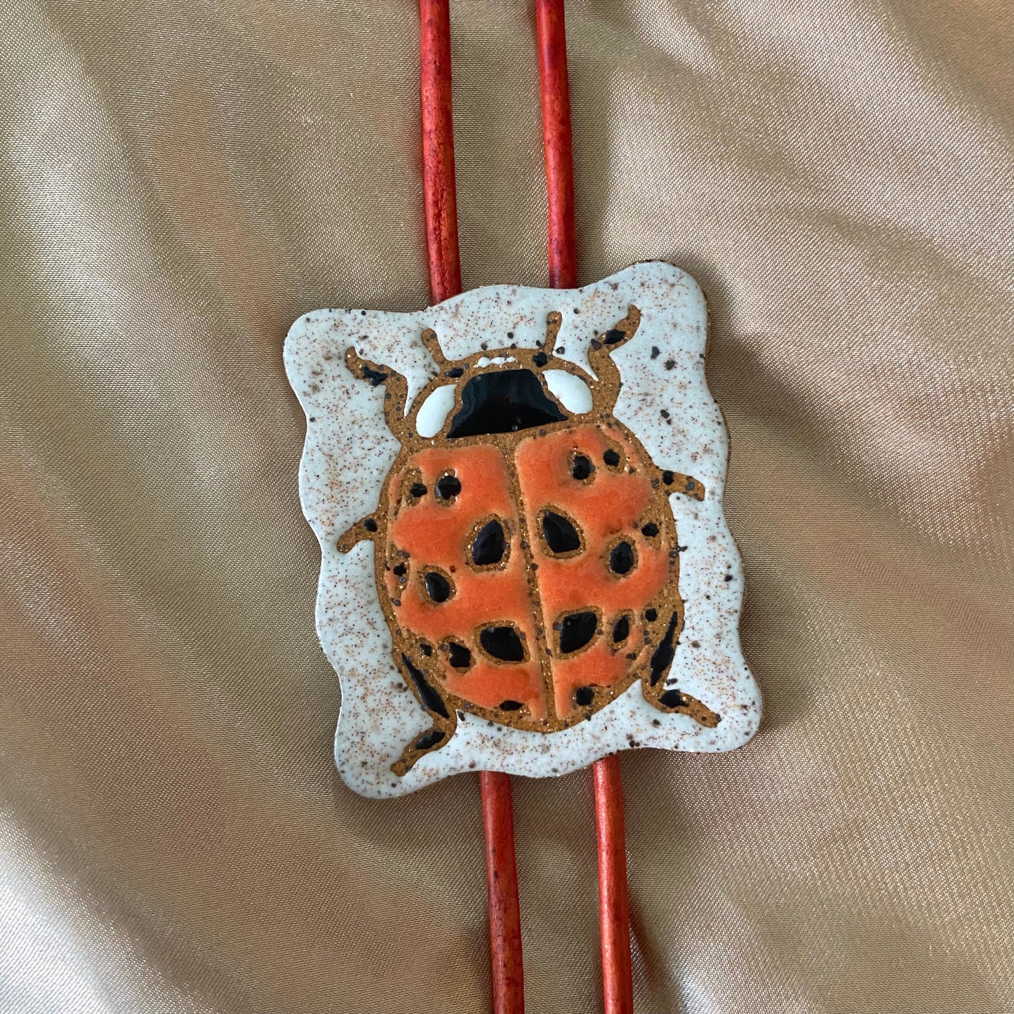 Lady Bug Bolo Tie
