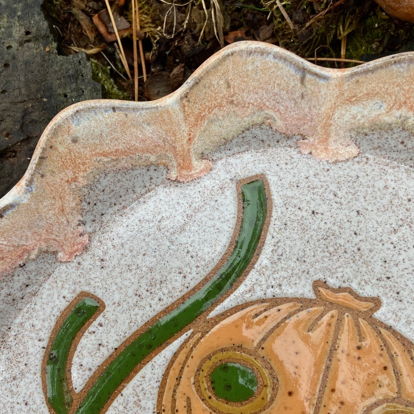 QBPx Bright Blue Tattoo Collab Serving Platter