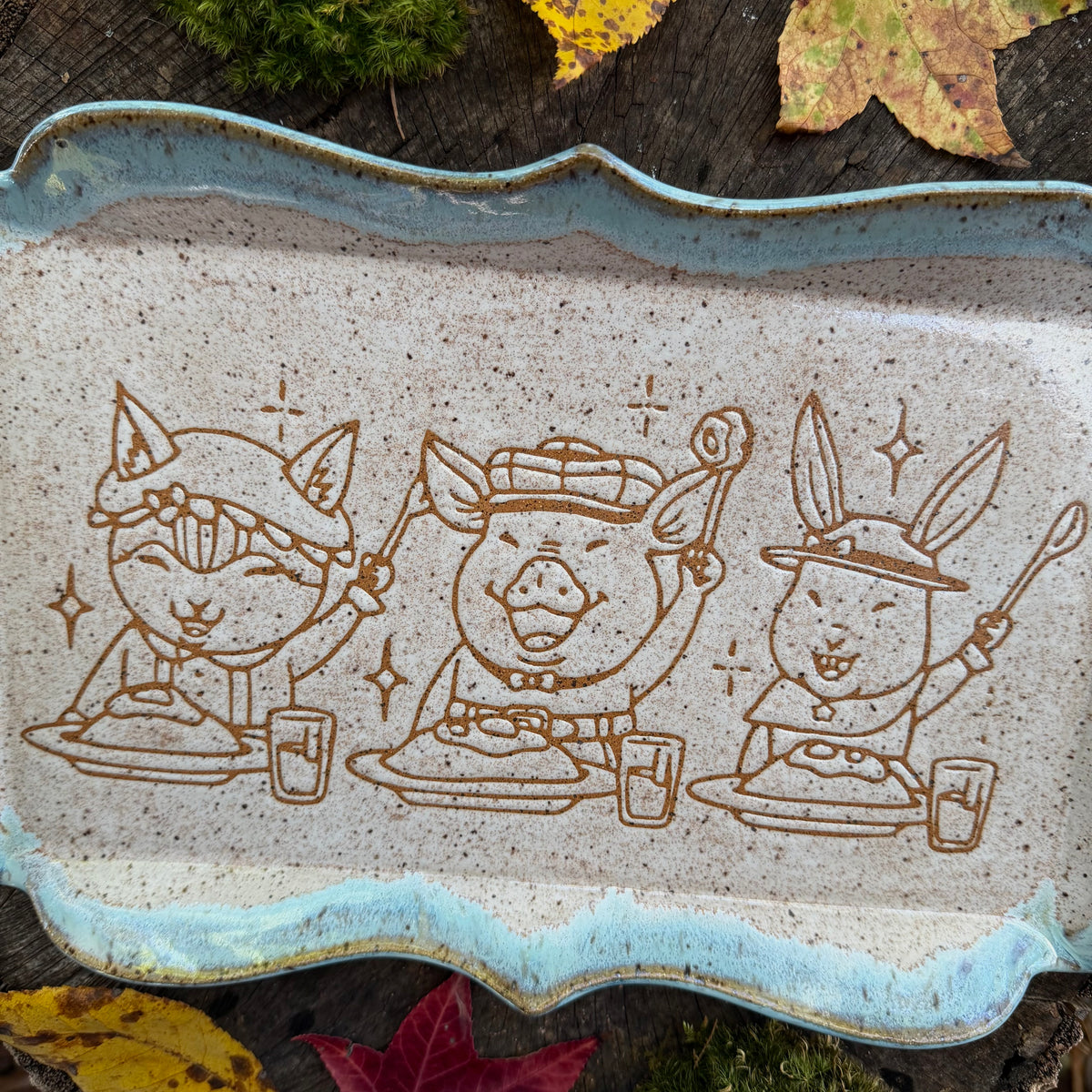 QBP x Bright Blue Tattoo Collab | Rectangular Schoolchildren Trinket Dish