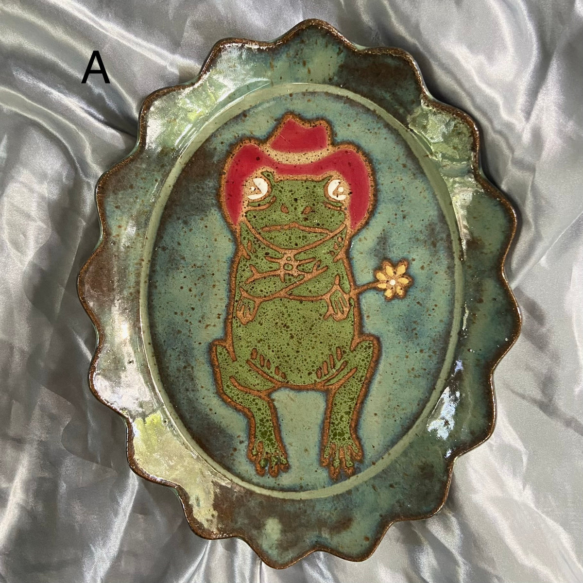 QBP x Rapid Eyes Collab | Large Froggy Cowpoke Trinket Dishes