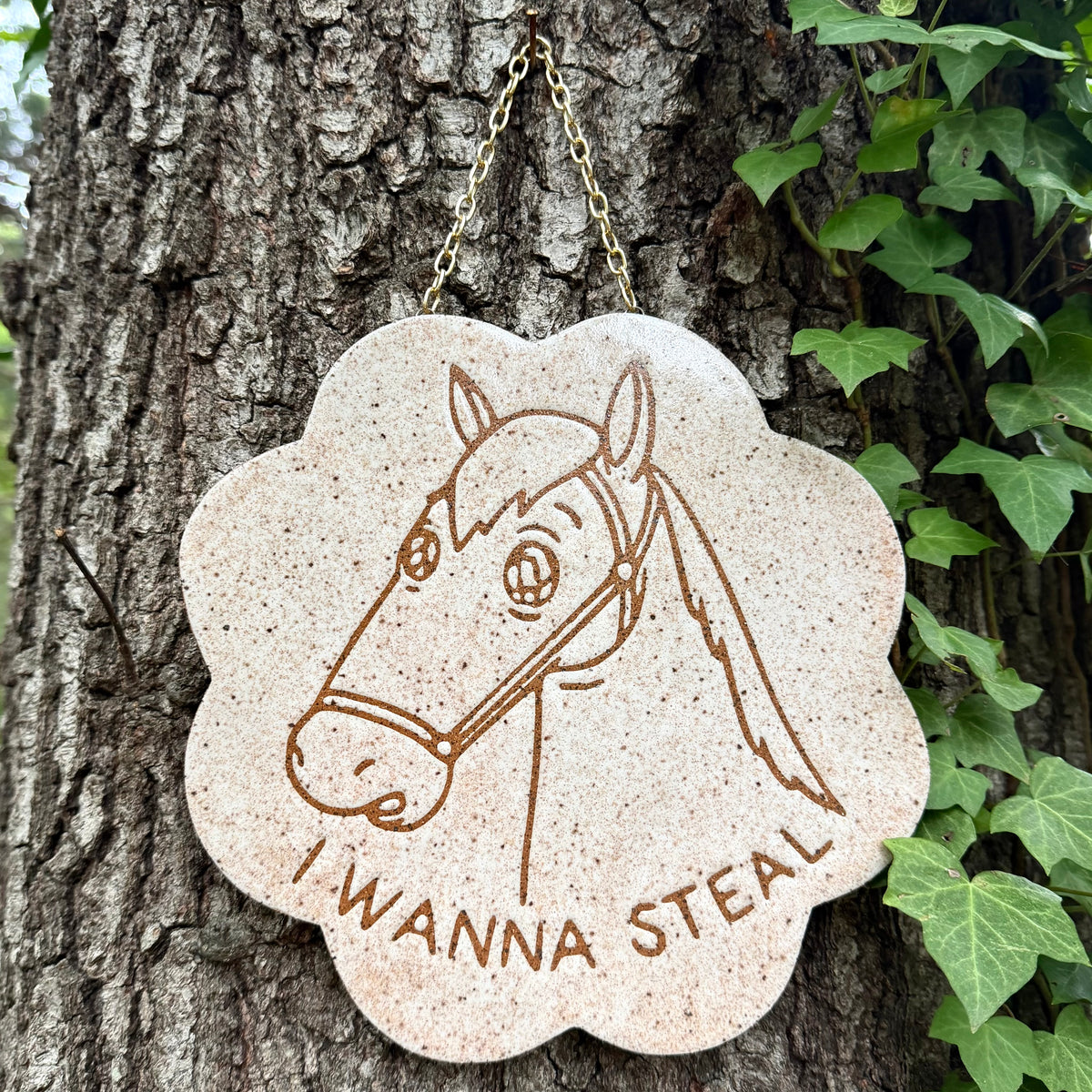QBP x Bright Blue Tattoo Collab | I Wanna Steal Wall Hanger