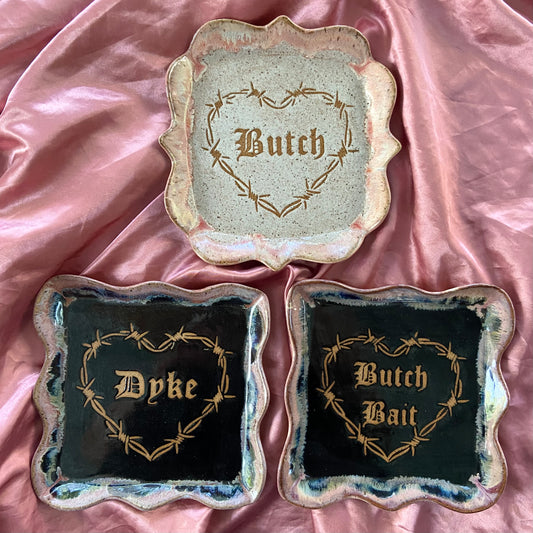 QBP x Hales Tattoos Collab | Medium Pride Titles Trinket Dishes