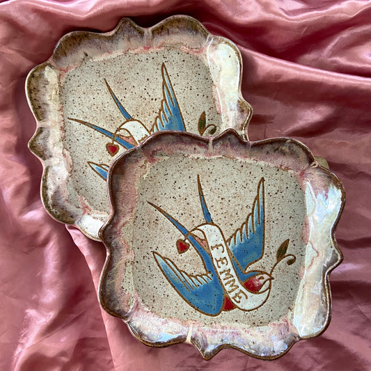QBP x Hales Tattoos Collab | Medium Femme Trinket Dishes